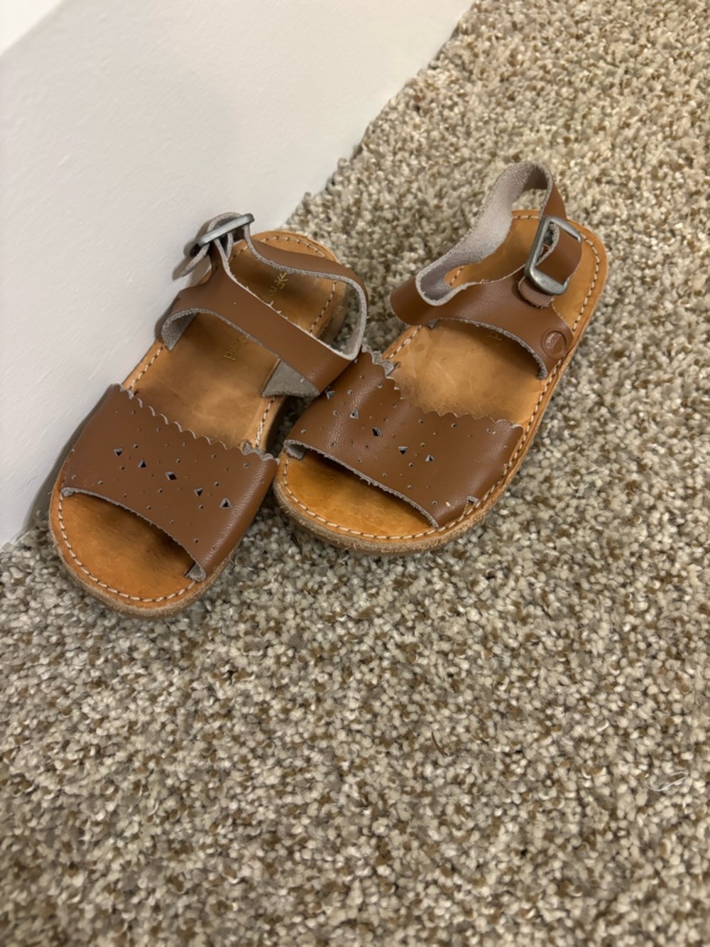 Freshly Picked Tan Brown Leather Buckle Sandals